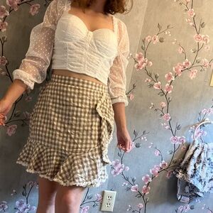 Tan Moon river skirt size Medium